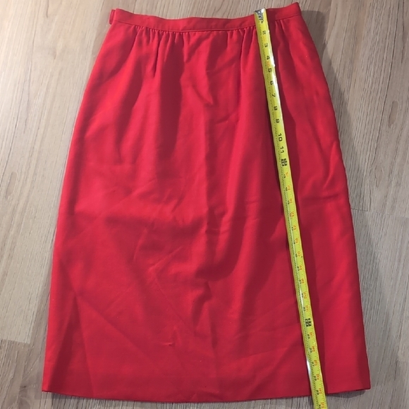 Pendleton Red Midi Pencil Skirt for Work - Picture 3 of 10